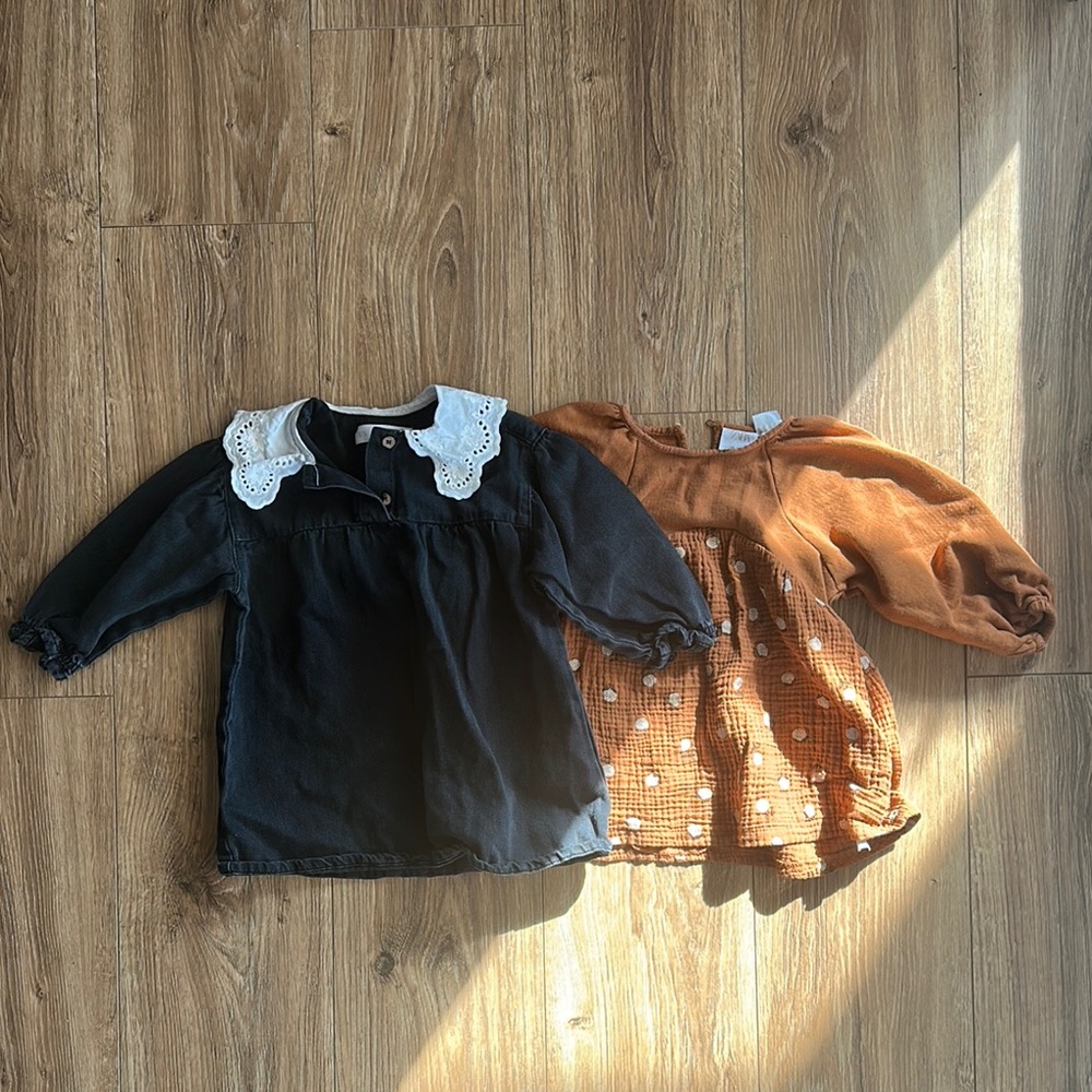 Zara Black and Brown Baby Dresses size 18-24 months